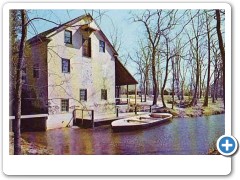 A different view of the Read Gristmill at Batsto from the second half of the 20th century.