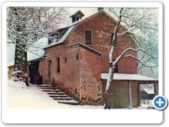 The Batsto Post Office and General Store with a covering of snow.