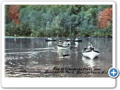 Boating on Crosswicks Creek at Bonaparte Park in Bordentown around 1910 or so