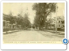 The view north from the intersection of Chestnut Street and Farnsworth Ave in Bordentown
