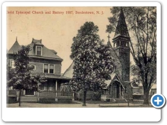 Christ Episcopal Church and Rectory in 1907 - Bordentown