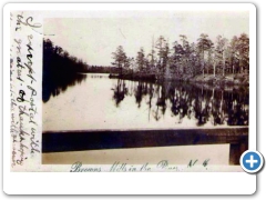 A view of Mirror Lake at Browns Mills around 1907