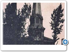 The older and much cooler version of the First Baptist Church of Burlington around 1905