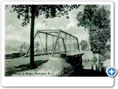 The Broad Street Bridge in Burlington around 1908