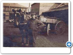 A delivery wagon driver from Burlington early in the 20th century