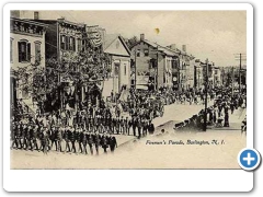 Firemen's parade in Burlington about 1909