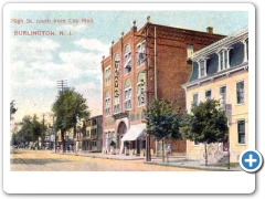 Burlington - A look north  up High Street  from City Hall around 1908
