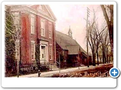 A view of the old and probably original High School in Burlington