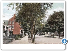 An early 20th century view of Locust Avenue in Burlington