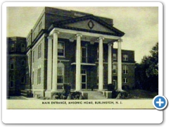 The nain entrance to the newer Masonic Home in Burlington