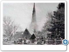 Burlington - New Saint Mary's Church on Fire in 1976