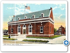 A more colorful old view of the Burlington Post Office