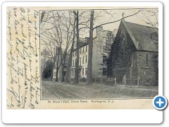 Saint Marys Hall Female College at Green Bank in Burlington around 1908