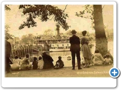 Folks on Burlington Island watching traffic on the Delaware River