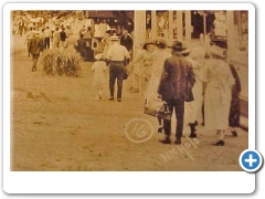 A close-up of some people on the midway at Burlington Island