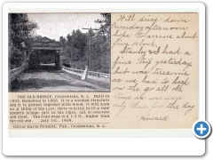 Covered Bridge at Crosswicks around  1908 