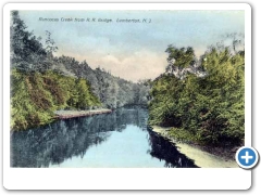 Lunberton - A view of Rancocas Creek from the Railroad Bridge - 1909