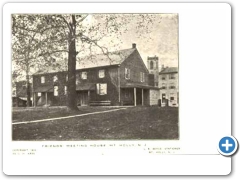 A view of the Friends Meeting House in Mount Holly from around 1904
