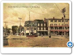 Arcade Hotel at Main(High) Street and Washington(Mill) Street in Mount Holly.  