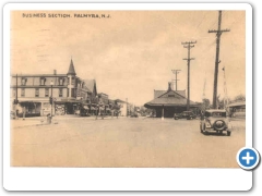 Palmyra - railroad depot and downtown in the 1920s