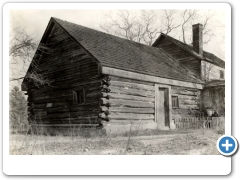 Log Cabin (possibly built by Peter Bard), Upper Mills, Pemberton Twp., 1720 (owned by Henry Black, 1935) - NJA