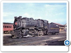Pemberton - PRR G5#1816 steam engine rests around 1952