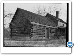 Log Cabin (possibly built by Peter Bard), Upper Mills, Pemberton Twp., 1720 (owned by Henry Black, 1935) - HABS