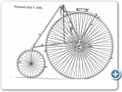 Patent drawing for a Smith Star Bicycle