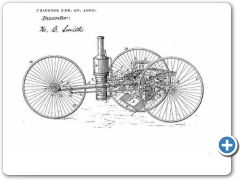 The H.B. Smith steam tricycle looks like awfeully close to being an ancestor of modern automobiles.