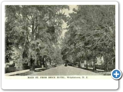 View of Main Street in Wrightstown about 1934