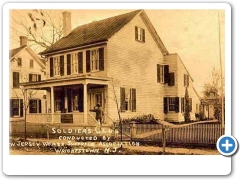 This house in Wrightstown was used as a soldyers club operated by the Women's Suufrage Association during the First World War