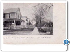 Asbury - Main Street North From Smith's Repository - Mrs. Vanderblts Boarding House - 1907