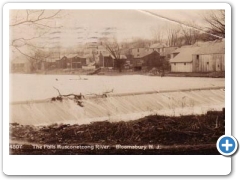 Bloomsbury - The falls of the Musconetcong River - c 1810