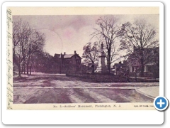 Flemington - Looking at the Soldier's Monument and some surrounding Houses