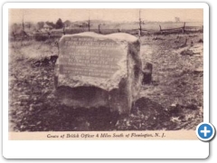 Flemington Vicinity - The grave of a Revolutionary War British Officer, Cornet Geary, a mile south of Flemington