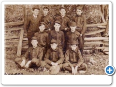 High Bridge - The High School Baseball Team - 1908 - Looks like a split rail worm fence bend them.