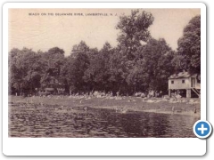 Lambertville - Delaware River Beach - 1940s