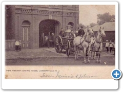 Lambertville - The Hibernia Fire Co Engine - c 1910