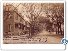 New Germantown - Looking South on Main Street - Hotel in foreground - 1908