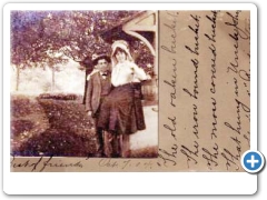 Readington - Jon Van Fleet and a friend posing by a Well - 1904