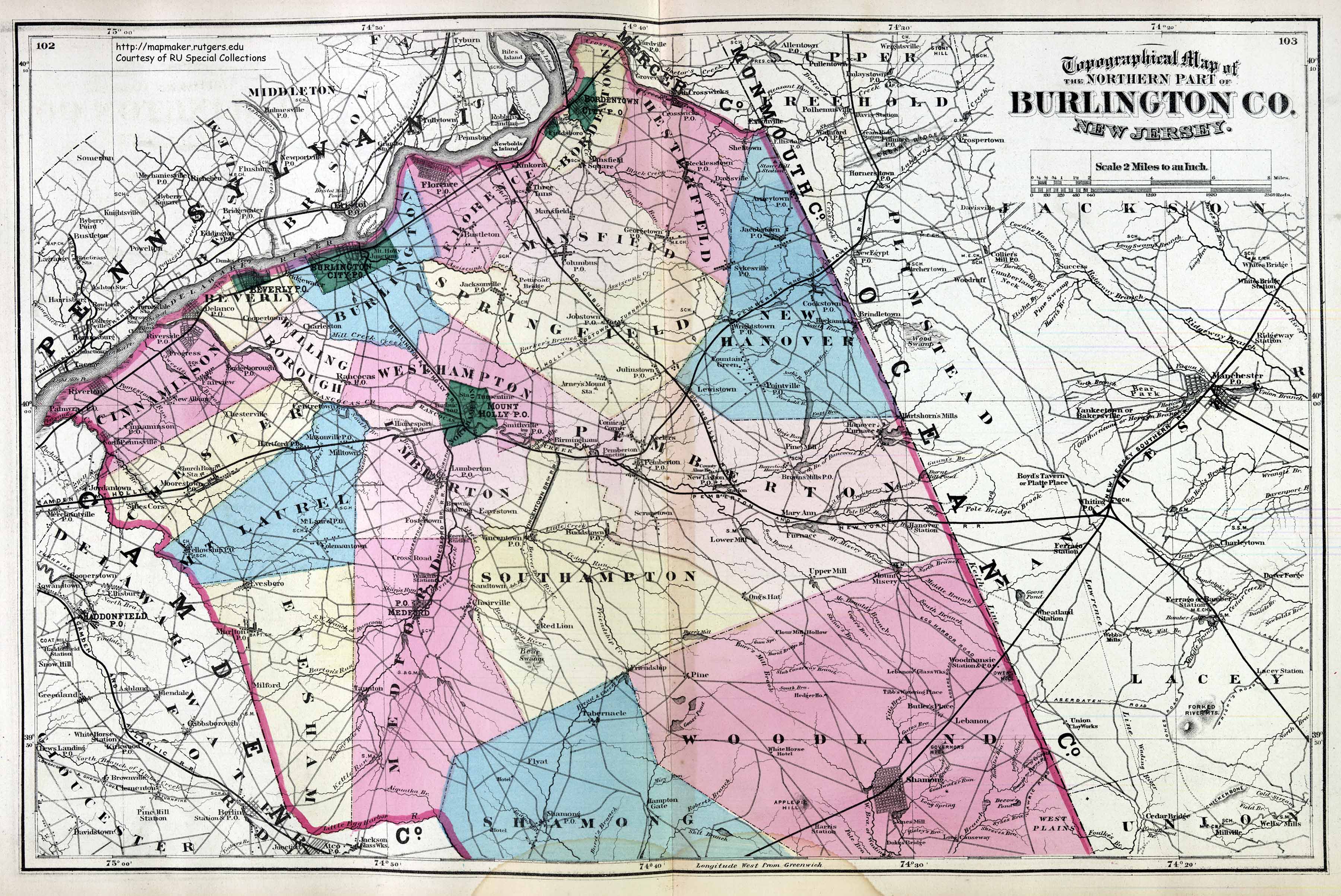 Maps- Burlington County (North) 