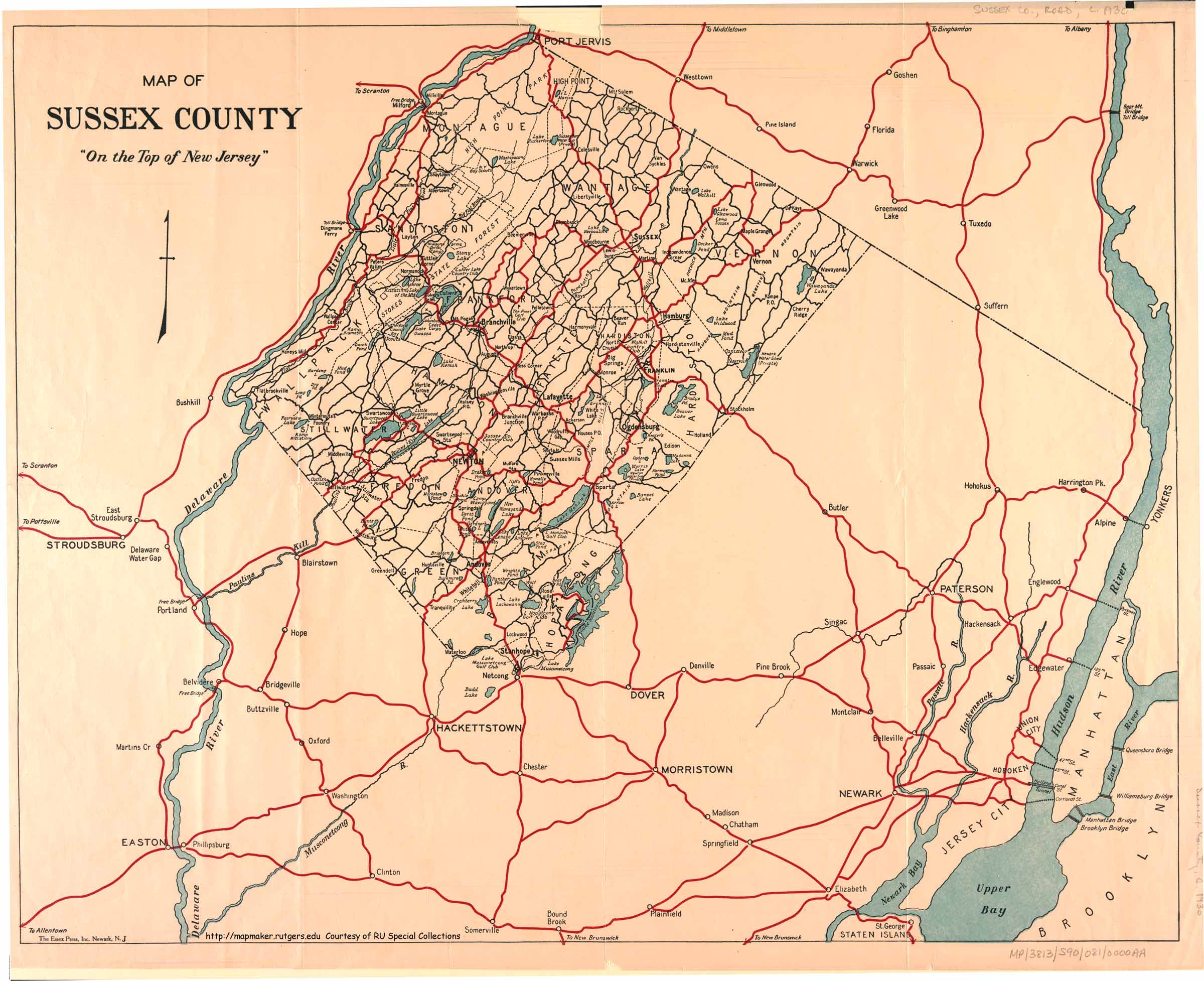 Maps - Sussex County NJ, 1930