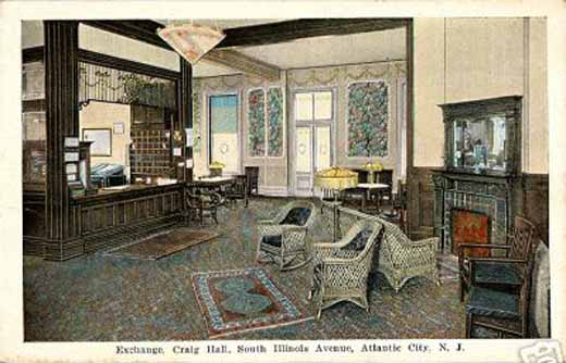 Atlantic City - Interior of Craig Hall Exchange Lobby