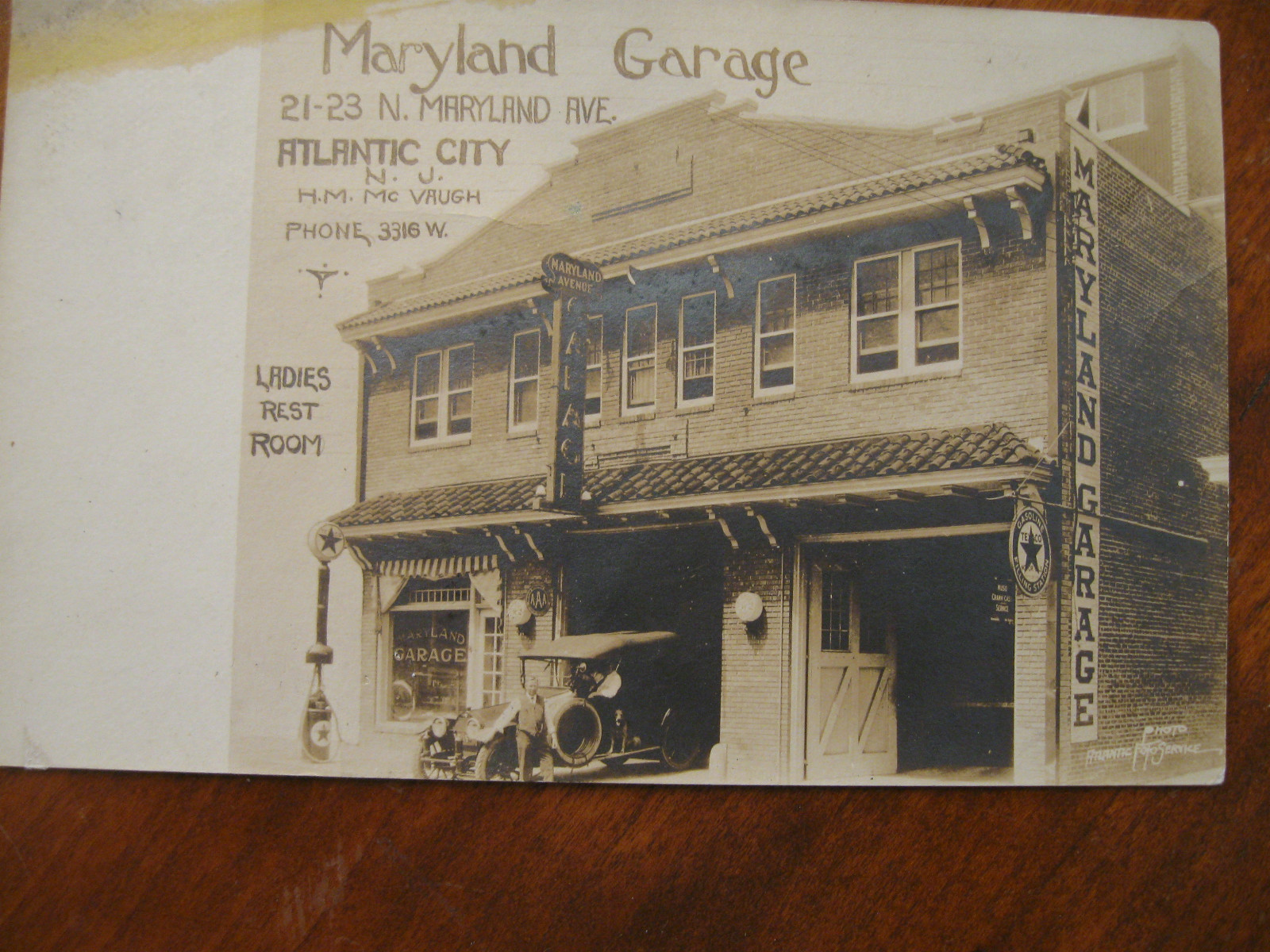 Atlantic City - Maryland Garage - Texaco Station - c 1910