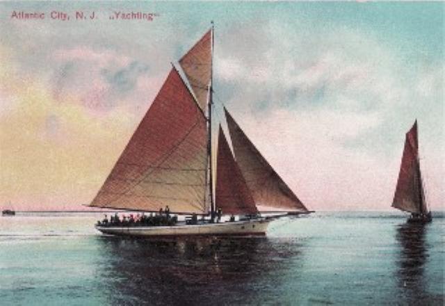 Atlantic City - Sailboat - c 1910