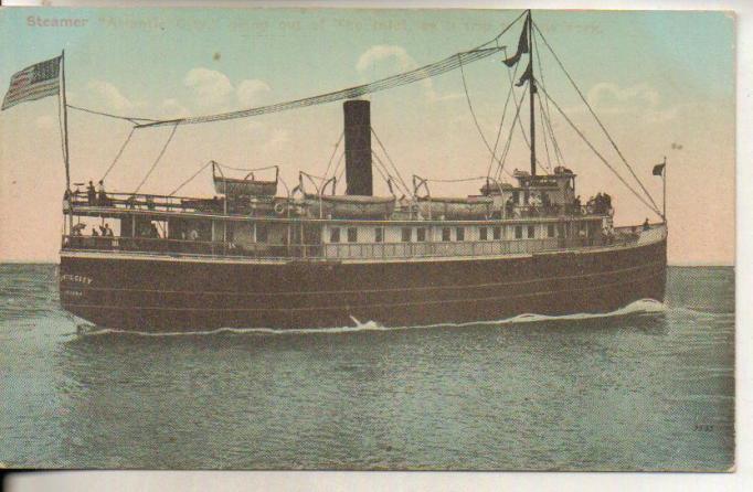 Atlantic City - Steamer Atlantic City in the Inlet en route to NYC - c 1910