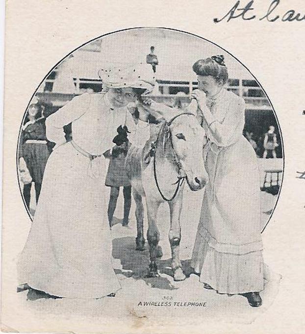 Atlantic City - Women with a donkey on the beach - 1904