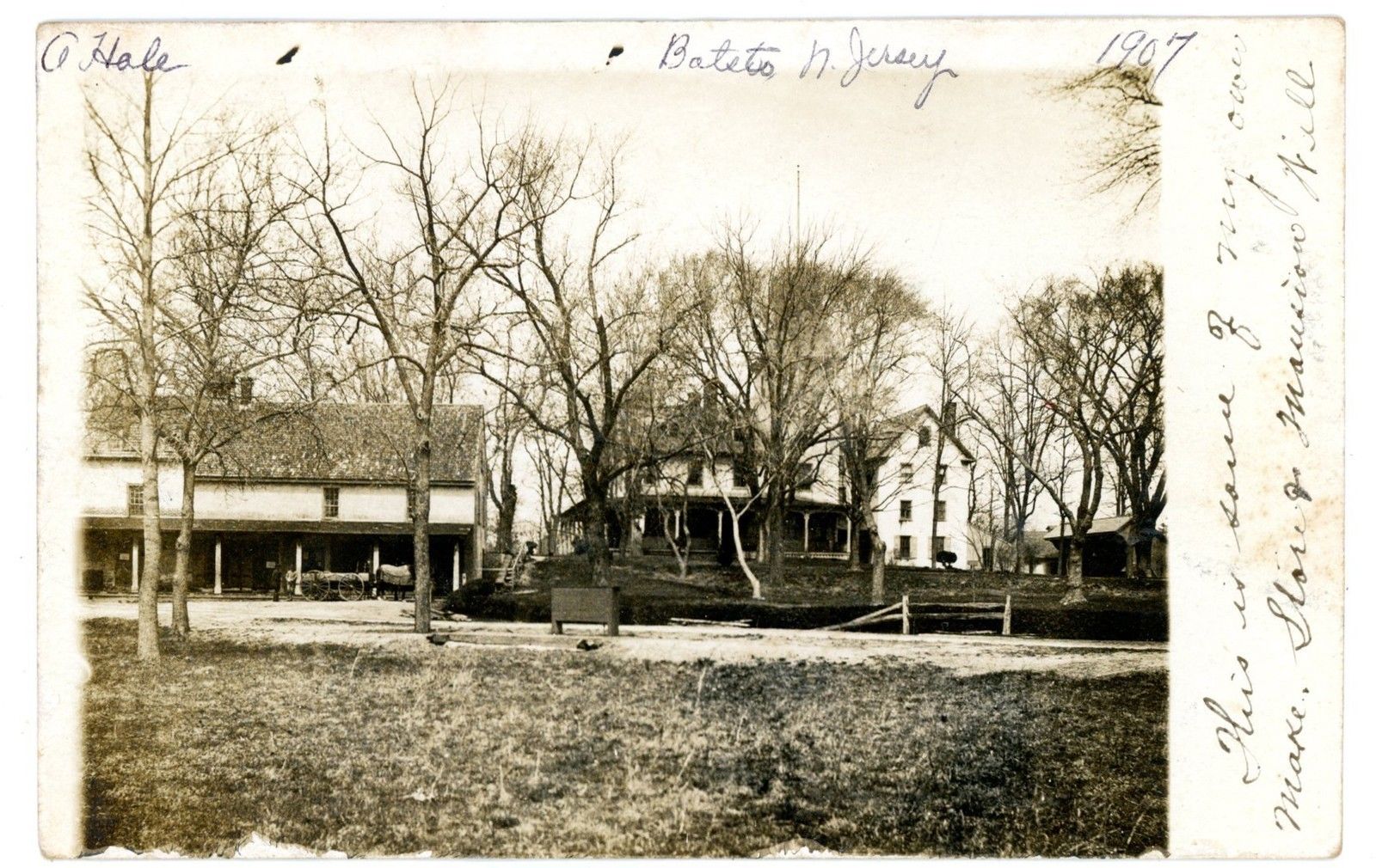 Batsto - Old view of Mansion and General Store - 1906