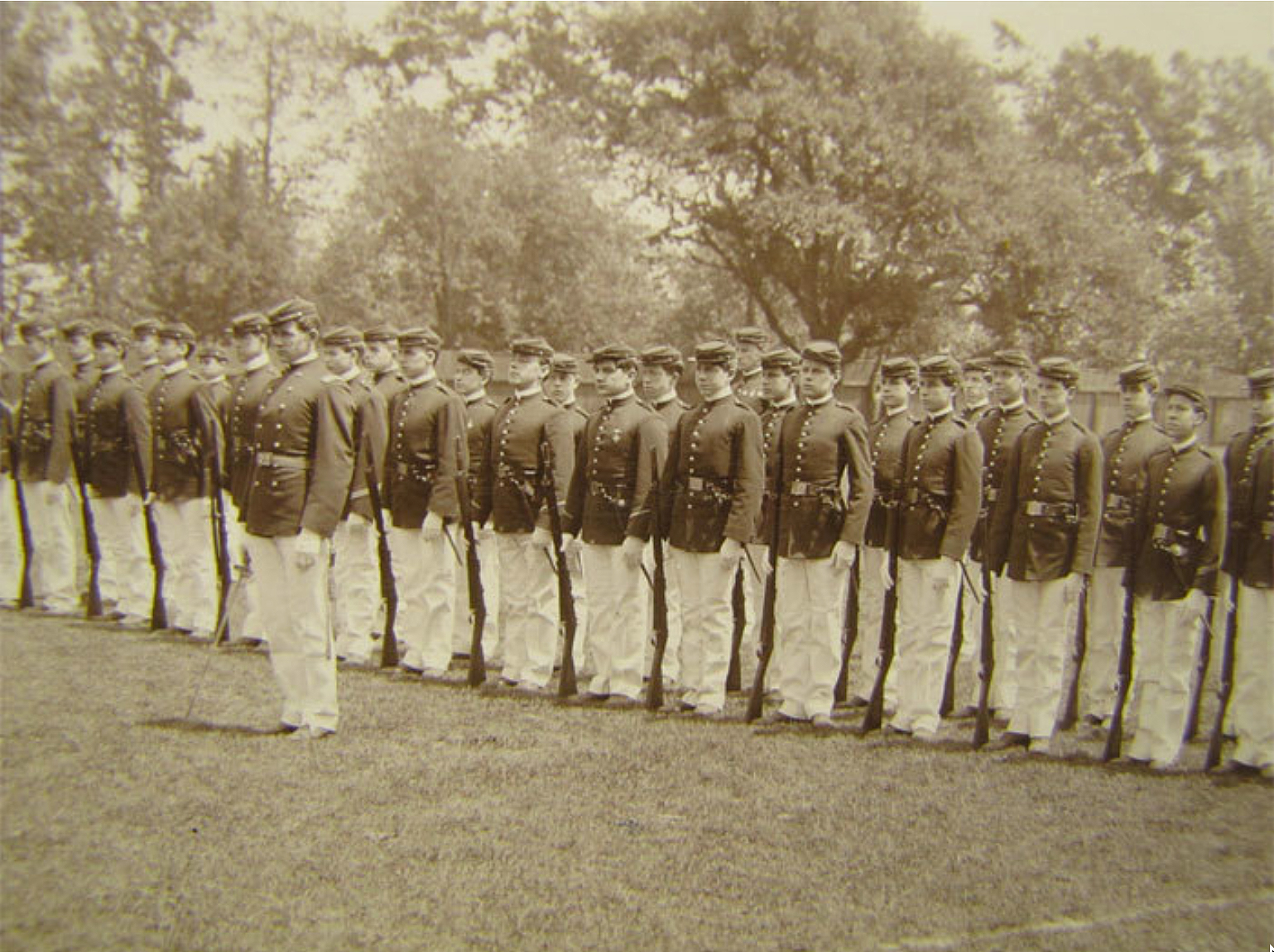 Bordentown - Cadets ready for review - b