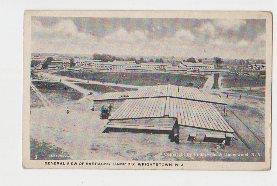 Camp Dix - General view of Barracks - c 1920